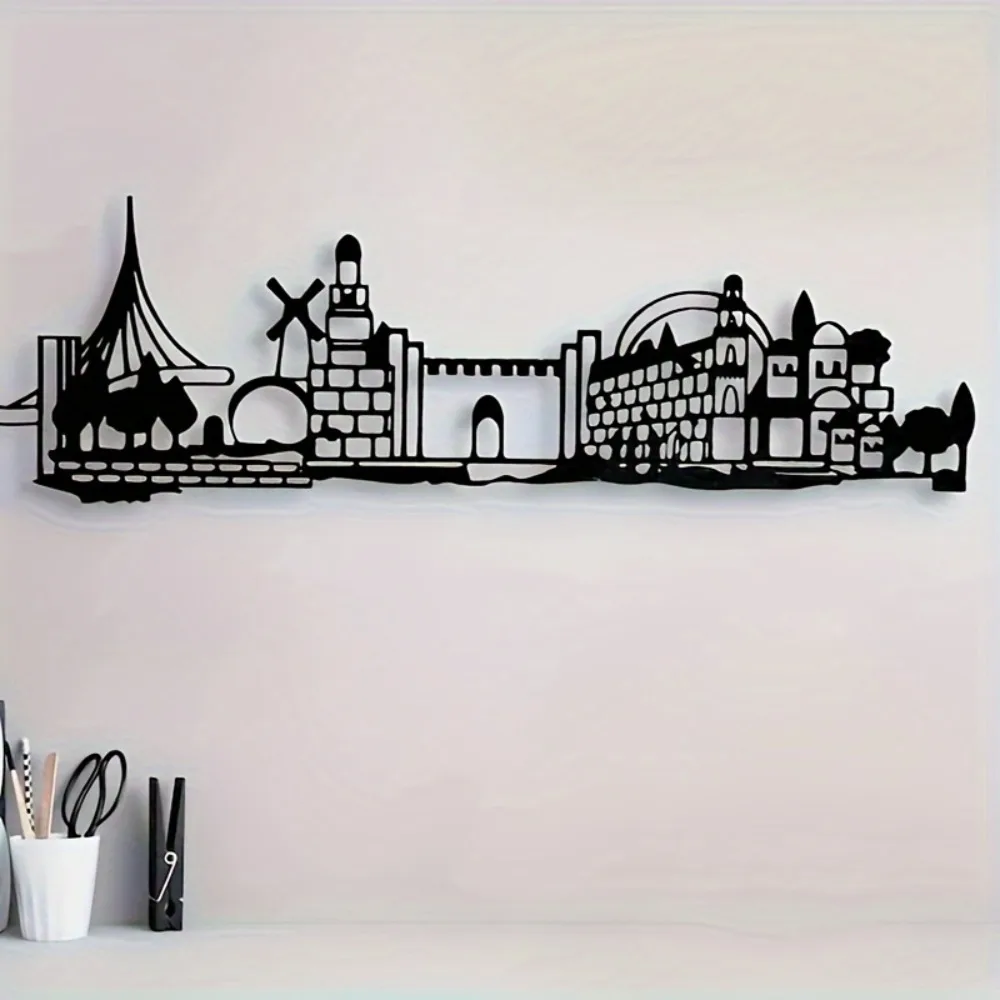 Art & Craft Paper For Kids - CIFBUY Hiasan Dinding Besi Siluet Kota